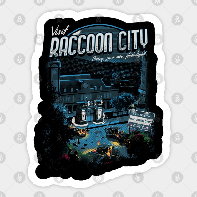 Visit Raccoon City Sticker by rustenico